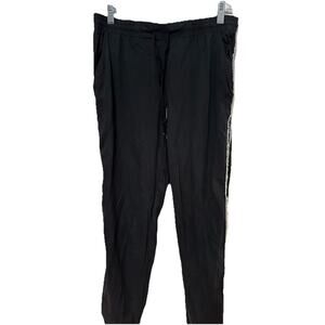 GO by GOSILK Black Sophisticated Dress Pants with Fray and Pockets Size Small
